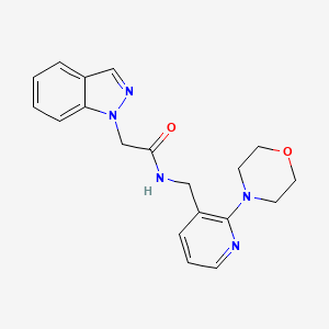 molecular formula C19H21N5O2 B4248488 2-(1H-indazol-1-yl)-N-{[2-(4-morpholinyl)-3-pyridinyl]methyl}acetamide 