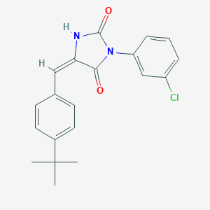 molecular formula C20H19ClN2O2 B424850 (5E)-5-(4-tert-butylbenzylidene)-3-(3-chlorophenyl)imidazolidine-2,4-dione 