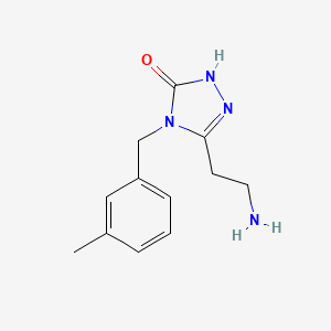 molecular formula C12H16N4O B4248516 5-(2-aminoethyl)-4-(3-methylbenzyl)-2,4-dihydro-3H-1,2,4-triazol-3-one 