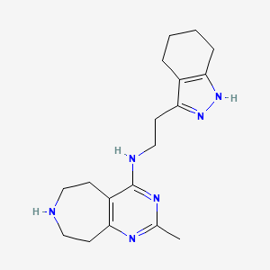 molecular formula C18H26N6 B4248540 2-methyl-N-[2-(4,5,6,7-tetrahydro-2H-indazol-3-yl)ethyl]-6,7,8,9-tetrahydro-5H-pyrimido[4,5-d]azepin-4-amine 