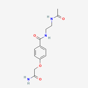 molecular formula C13H17N3O4 B4248546 N-[2-(acetylamino)ethyl]-4-(2-amino-2-oxoethoxy)benzamide 