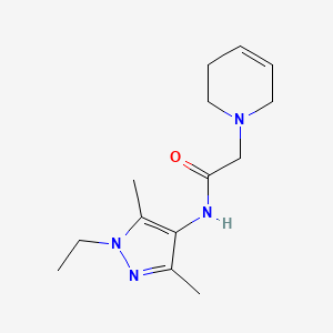 2-(3,6-dihydro-2H-pyridin-1-yl)-N-(1-ethyl-3,5-dimethylpyrazol-4-yl)acetamide