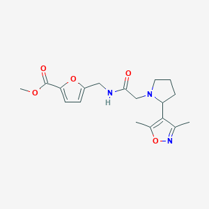 methyl 5-[({[2-(3,5-dimethylisoxazol-4-yl)pyrrolidin-1-yl]acetyl}amino)methyl]-2-furoate