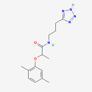 molecular formula C15H21N5O2 B4248576 2-(2,5-dimethylphenoxy)-N-[3-(1H-tetrazol-5-yl)propyl]propanamide 