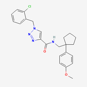 1-(2-chlorobenzyl)-N-{[1-(4-methoxyphenyl)cyclopentyl]methyl}-1H-1,2,3-triazole-4-carboxamide