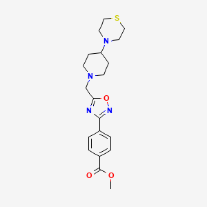 methyl 4-(5-{[4-(4-thiomorpholinyl)-1-piperidinyl]methyl}-1,2,4-oxadiazol-3-yl)benzoate