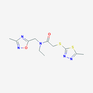 N-ethyl-N-[(3-methyl-1,2,4-oxadiazol-5-yl)methyl]-2-[(5-methyl-1,3,4-thiadiazol-2-yl)thio]acetamide