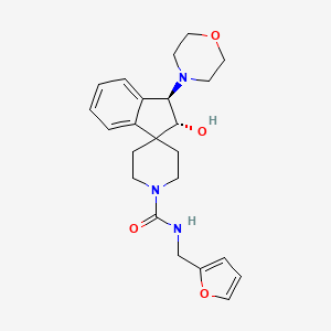 molecular formula C23H29N3O4 B4248629 (1R,2R)-N-(furan-2-ylmethyl)-2-hydroxy-1-morpholin-4-ylspiro[1,2-dihydroindene-3,4'-piperidine]-1'-carboxamide 