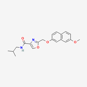 molecular formula C20H22N2O4 B4248635 N-isobutyl-2-{[(7-methoxy-2-naphthyl)oxy]methyl}-1,3-oxazole-4-carboxamide 