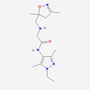 2-{[(3,5-dimethyl-4,5-dihydroisoxazol-5-yl)methyl]amino}-N-(1-ethyl-3,5-dimethyl-1H-pyrazol-4-yl)acetamide