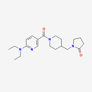 molecular formula C20H30N4O2 B4248677 1-[(1-{[6-(diethylamino)-3-pyridinyl]carbonyl}-4-piperidinyl)methyl]-2-pyrrolidinone 