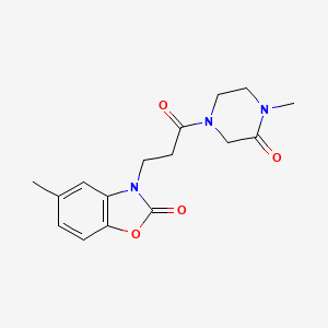 5-methyl-3-[3-(4-methyl-3-oxo-1-piperazinyl)-3-oxopropyl]-1,3-benzoxazol-2(3H)-one