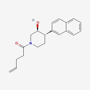 (3S*,4S*)-4-(2-naphthyl)-1-pent-4-enoylpiperidin-3-ol