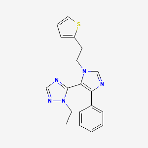 1-ethyl-5-{4-phenyl-1-[2-(2-thienyl)ethyl]-1H-imidazol-5-yl}-1H-1,2,4-triazole