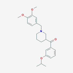 molecular formula C24H31NO4 B4248702 [1-(3,4-dimethoxybenzyl)-3-piperidinyl](3-isopropoxyphenyl)methanone 