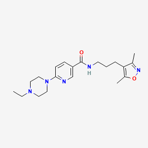 N-[3-(3,5-dimethyl-4-isoxazolyl)propyl]-6-(4-ethyl-1-piperazinyl)nicotinamide