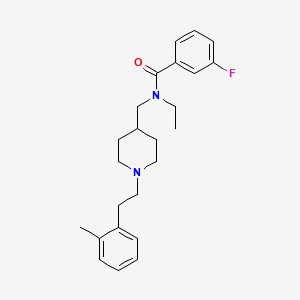 N-ethyl-3-fluoro-N-({1-[2-(2-methylphenyl)ethyl]-4-piperidinyl}methyl)benzamide