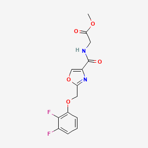 methyl N-({2-[(2,3-difluorophenoxy)methyl]-1,3-oxazol-4-yl}carbonyl)glycinate