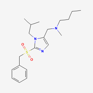 molecular formula C20H31N3O2S B4248770 N-{[2-(benzylsulfonyl)-1-isobutyl-1H-imidazol-5-yl]methyl}-N-methyl-1-butanamine 