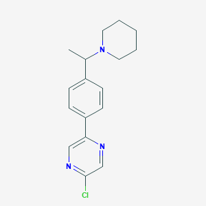 2-chloro-5-[4-(1-piperidin-1-ylethyl)phenyl]pyrazine