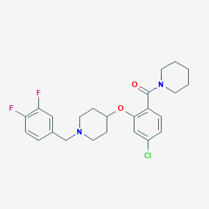 4-[5-chloro-2-(1-piperidinylcarbonyl)phenoxy]-1-(3,4-difluorobenzyl)piperidine