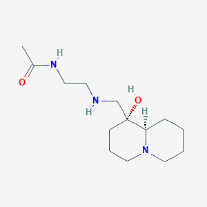 molecular formula C14H27N3O2 B4248795 N-[2-[[(1R,9aR)-1-hydroxy-2,3,4,6,7,8,9,9a-octahydroquinolizin-1-yl]methylamino]ethyl]acetamide 