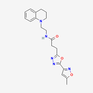 N-[2-(3,4-dihydro-2H-quinolin-1-yl)ethyl]-3-[5-(5-methyl-1,2-oxazol-3-yl)-1,3,4-oxadiazol-2-yl]propanamide