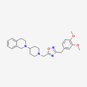 2-(1-{[3-(3,4-dimethoxybenzyl)-1,2,4-oxadiazol-5-yl]methyl}-4-piperidinyl)-1,2,3,4-tetrahydroisoquinoline