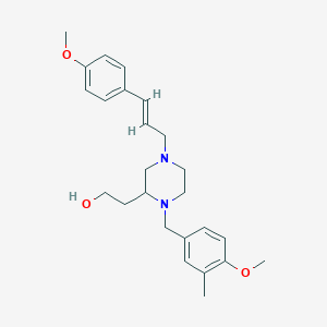 2-{1-(4-methoxy-3-methylbenzyl)-4-[(2E)-3-(4-methoxyphenyl)-2-propen-1-yl]-2-piperazinyl}ethanol