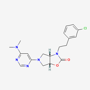 molecular formula C19H22ClN5O2 B4248846 (3aS,6aR)-3-[2-(3-chlorophenyl)ethyl]-5-[6-(dimethylamino)pyrimidin-4-yl]-3a,4,6,6a-tetrahydropyrrolo[3,4-d][1,3]oxazol-2-one 