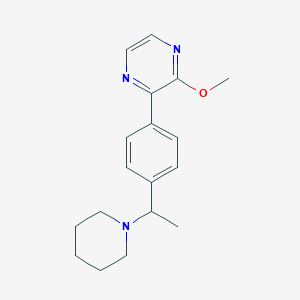 molecular formula C18H23N3O B4248852 2-methoxy-3-[4-(1-piperidin-1-ylethyl)phenyl]pyrazine 