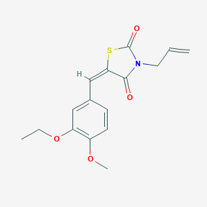 (5E)-5-(3-ethoxy-4-methoxybenzylidene)-3-(prop-2-en-1-yl)-1,3-thiazolidine-2,4-dione