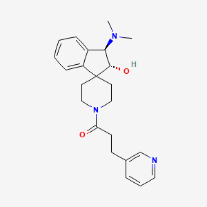 1-[(1R,2R)-1-(dimethylamino)-2-hydroxyspiro[1,2-dihydroindene-3,4'-piperidine]-1'-yl]-3-pyridin-3-ylpropan-1-one