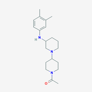 1'-acetyl-N-(3,4-dimethylphenyl)-1,4'-bipiperidin-3-amine