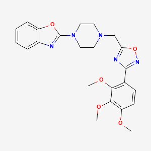 2-(4-{[3-(2,3,4-trimethoxyphenyl)-1,2,4-oxadiazol-5-yl]methyl}-1-piperazinyl)-1,3-benzoxazole