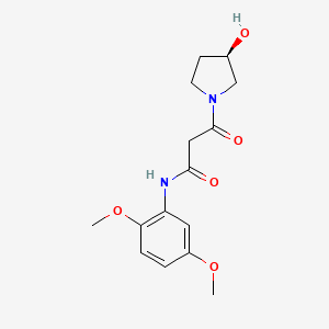 molecular formula C15H20N2O5 B4248915 N-(2,5-dimethoxyphenyl)-3-[(3R)-3-hydroxypyrrolidin-1-yl]-3-oxopropanamide 