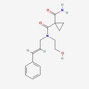 N~1~-(2-hydroxyethyl)-N~1~-[(2E)-3-phenylprop-2-en-1-yl]cyclopropane-1,1-dicarboxamide