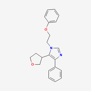 molecular formula C21H22N2O2 B4248926 1-(2-phenoxyethyl)-4-phenyl-5-(tetrahydrofuran-3-yl)-1H-imidazole 