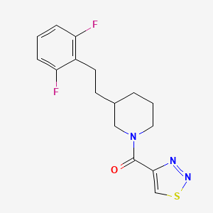 molecular formula C16H17F2N3OS B4248936 3-[2-(2,6-difluorophenyl)ethyl]-1-(1,2,3-thiadiazol-4-ylcarbonyl)piperidine 