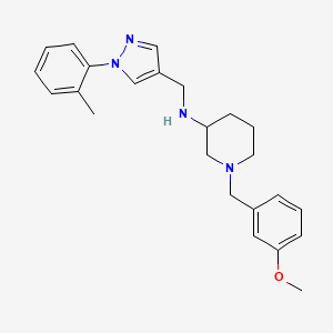 molecular formula C24H30N4O B4248970 1-[(3-methoxyphenyl)methyl]-N-[[1-(2-methylphenyl)pyrazol-4-yl]methyl]piperidin-3-amine 