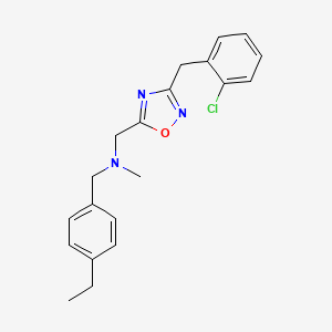 1-[3-(2-chlorobenzyl)-1,2,4-oxadiazol-5-yl]-N-(4-ethylbenzyl)-N-methylmethanamine