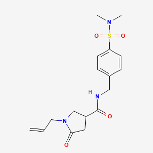 1-allyl-N-{4-[(dimethylamino)sulfonyl]benzyl}-5-oxopyrrolidine-3-carboxamide