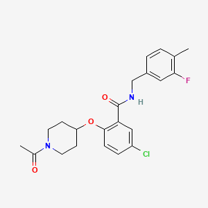 2-[(1-acetyl-4-piperidinyl)oxy]-5-chloro-N-(3-fluoro-4-methylbenzyl)benzamide