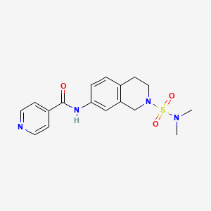 N-[2-(dimethylsulfamoyl)-3,4-dihydro-1H-isoquinolin-7-yl]pyridine-4-carboxamide