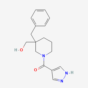 [3-benzyl-3-(hydroxymethyl)piperidin-1-yl]-(1H-pyrazol-4-yl)methanone