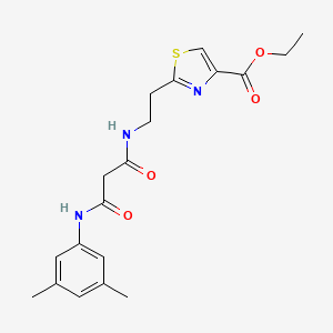 molecular formula C19H23N3O4S B4249012 ethyl 2-[2-({3-[(3,5-dimethylphenyl)amino]-3-oxopropanoyl}amino)ethyl]-1,3-thiazole-4-carboxylate 