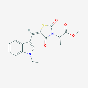 methyl 2-{(5E)-5-[(1-ethyl-1H-indol-3-yl)methylidene]-2,4-dioxo-1,3-thiazolidin-3-yl}propanoate