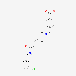 methyl 4-[(4-{3-[(3-chlorobenzyl)amino]-3-oxopropyl}-1-piperidinyl)methyl]benzoate