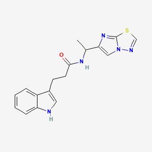 molecular formula C17H17N5OS B4249040 N-(1-imidazo[2,1-b][1,3,4]thiadiazol-6-ylethyl)-3-(1H-indol-3-yl)propanamide 