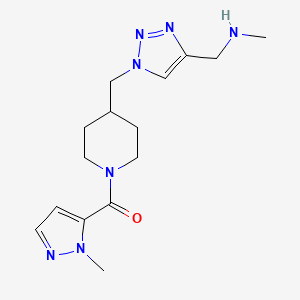 molecular formula C15H23N7O B4249082 N-methyl-1-[1-({1-[(1-methyl-1H-pyrazol-5-yl)carbonyl]-4-piperidinyl}methyl)-1H-1,2,3-triazol-4-yl]methanamine 